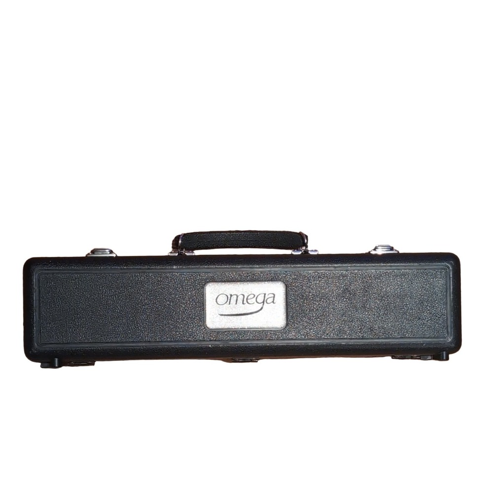 Omega Hard Carrying Case Instrument Black Velvet Lined Handle Metal Latches